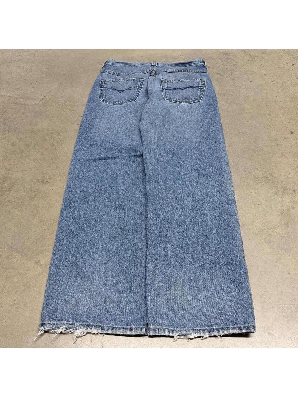 Vintage Anchor Blue Jeans Mens 29x30 Blue Distressed Baggy Skate Grunge 90s Y2K
